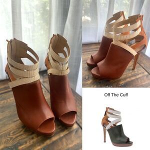 HENRI LEPORE DEZERT Off the Cuff  European Leather  Heels Shoes Size 37.5